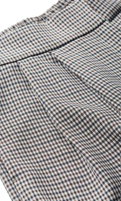 Tiana Plaid Wide Leg Pant - ecru