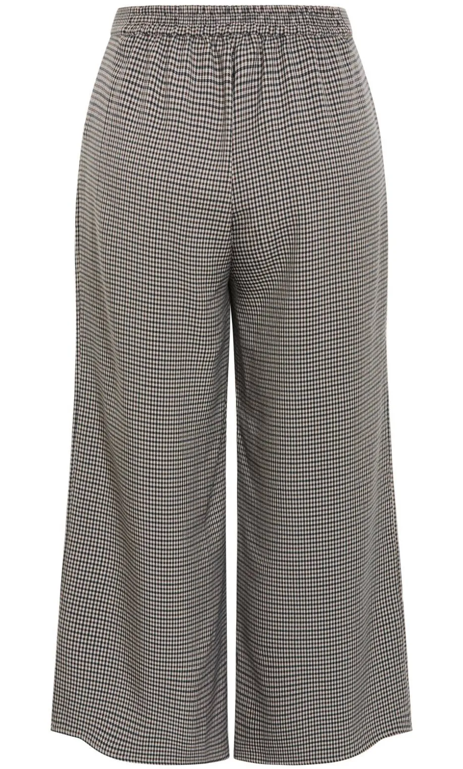 Tiana Plaid Wide Leg Pant - ecru