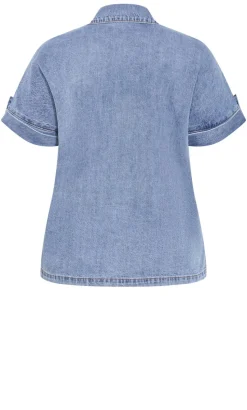 Tilly Cotton Denim Shirt - light wash