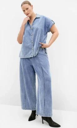 Tilly Cotton Denim Shirt - light wash