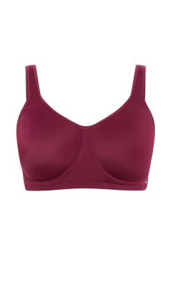 Underwire Sports Bra - dark cherry