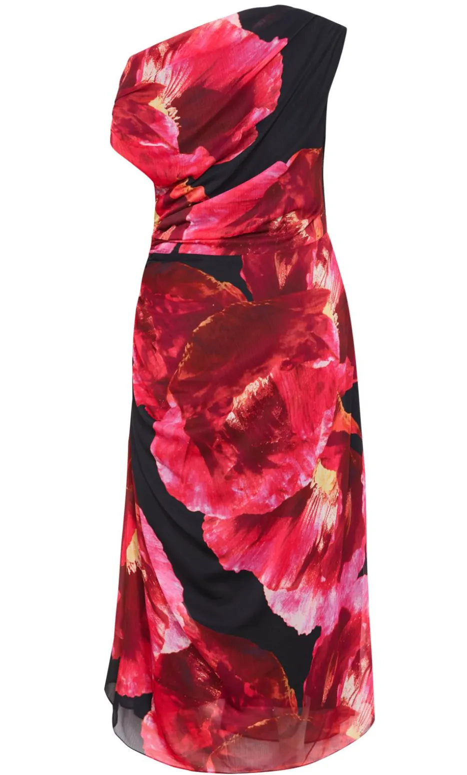 Vivid Print Maxi Dress - black