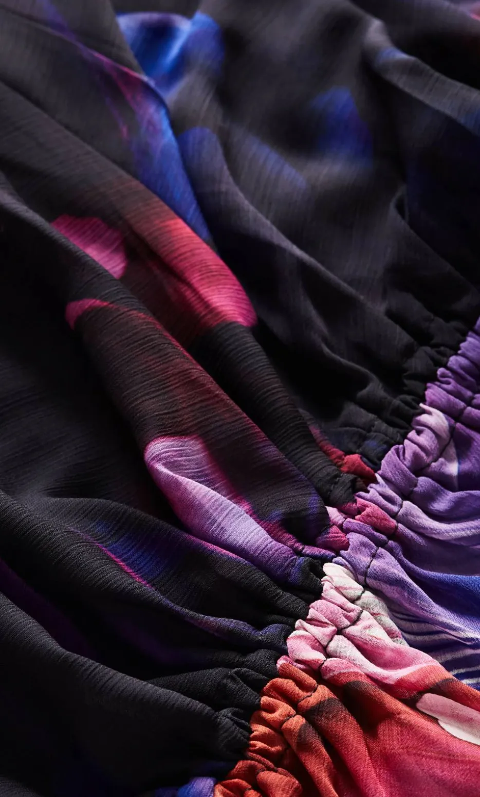 Vivid Print Maxi Dress - dark violet
