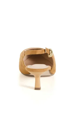 WIDE FIT Alina Slingback Heel - wheat
