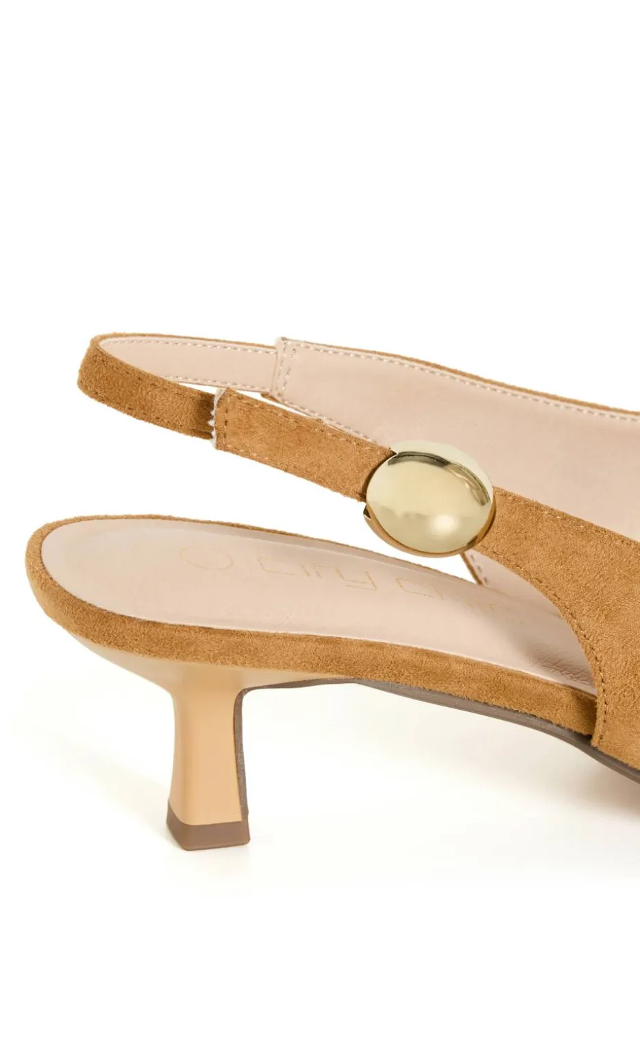 WIDE FIT Alina Slingback Heel - wheat
