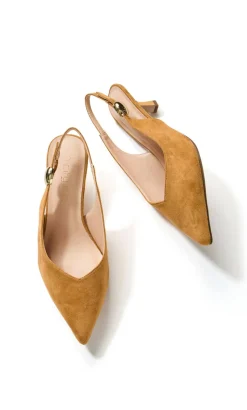 WIDE FIT Alina Slingback Heel - wheat