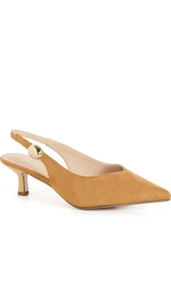 WIDE FIT Alina Slingback Heel - wheat