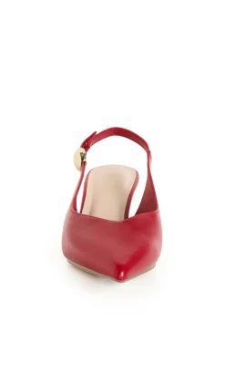 WIDE FIT Alina Slingback Heel - cherry red