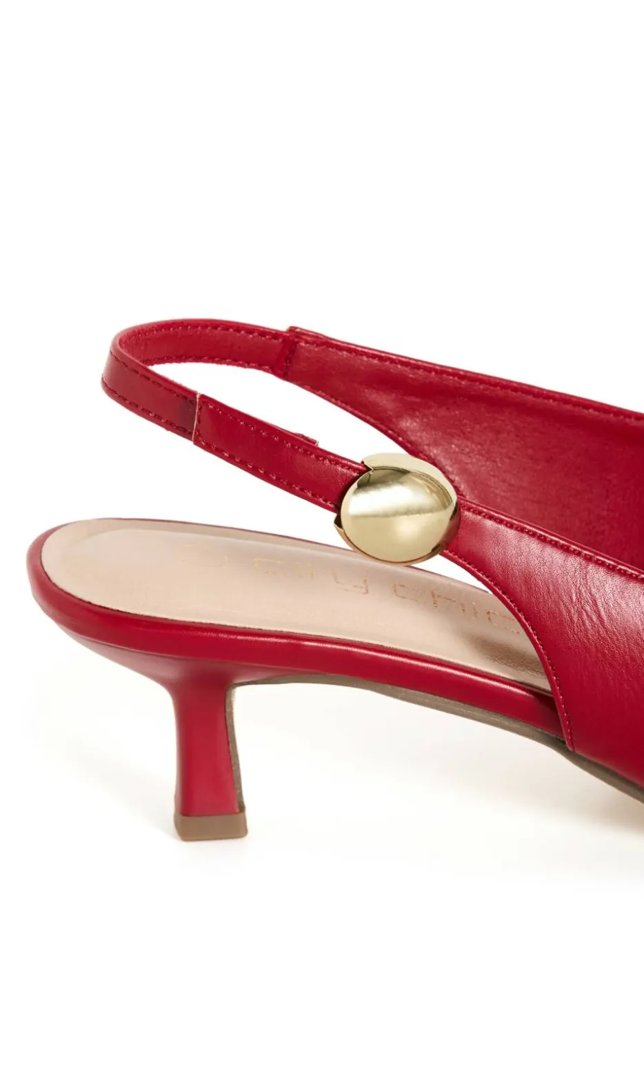 WIDE FIT Alina Slingback Heel - cherry red