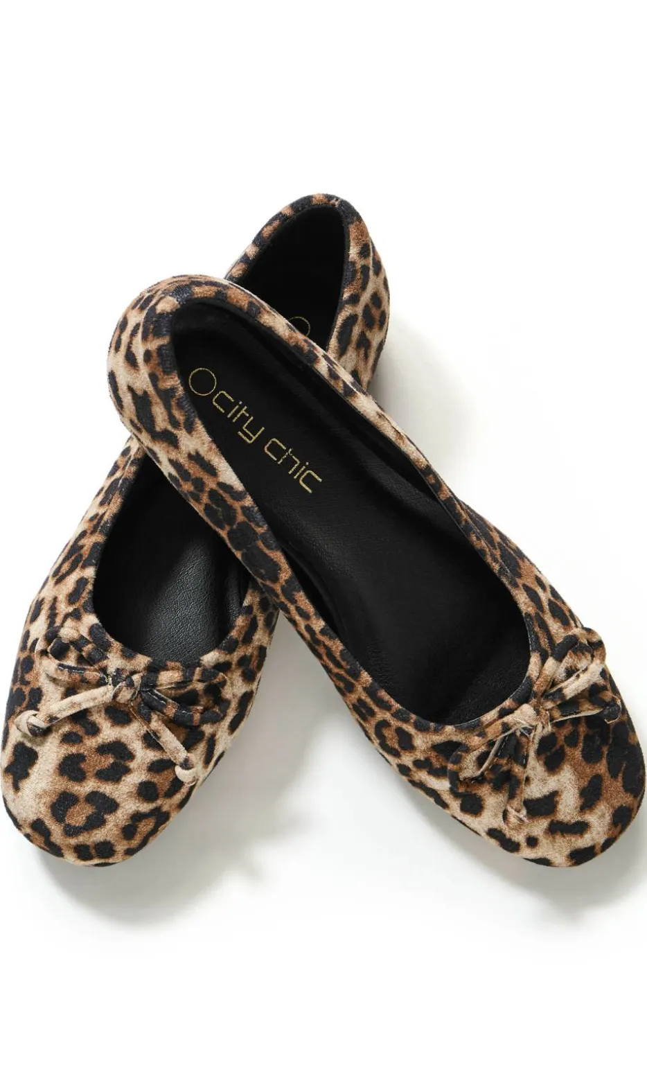 WIDE FIT Aria Leopard Ballet Flat - stone