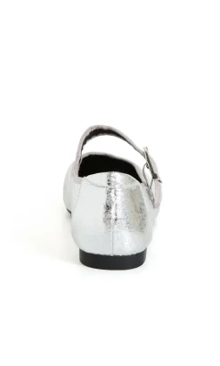 WIDE FIT Aston Ballerina Flat - metallic silver