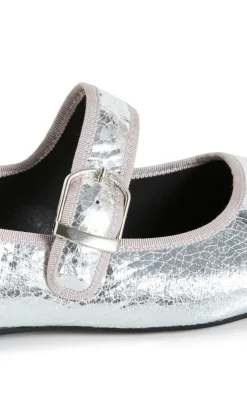 WIDE FIT Aston Ballerina Flat - metallic silver