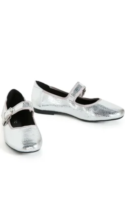 WIDE FIT Aston Ballerina Flat - metallic silver