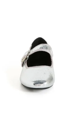 WIDE FIT Aston Ballerina Flat - metallic silver