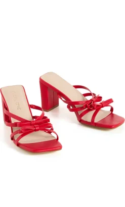 WIDE FIT Ava Mule - red
