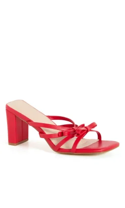 WIDE FIT Ava Mule - red
