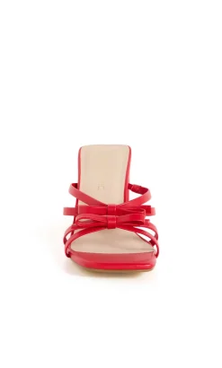 WIDE FIT Ava Mule - red