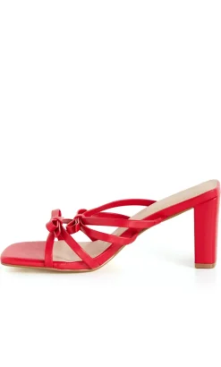 WIDE FIT Ava Mule - red