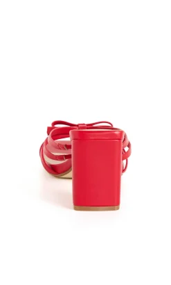 WIDE FIT Ava Mule - red