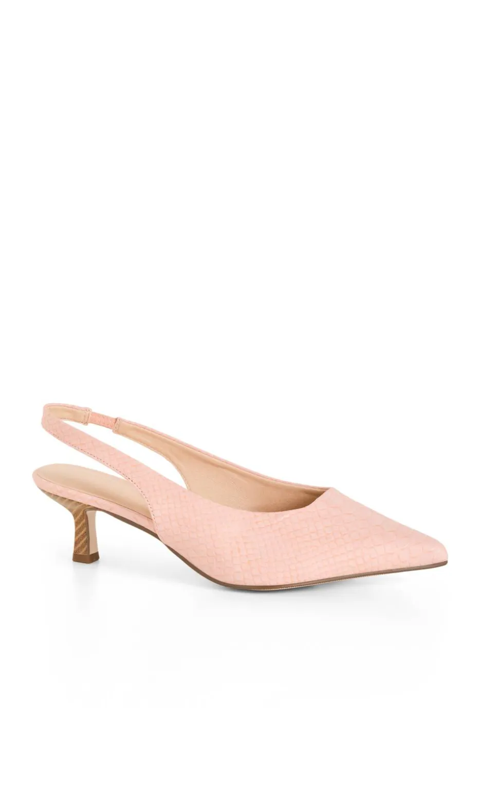 WIDE FIT Avani Slingback Heel - soft pink