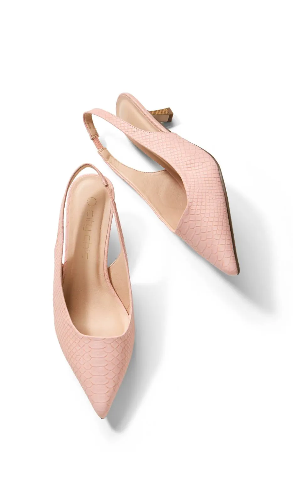 WIDE FIT Avani Slingback Heel - soft pink