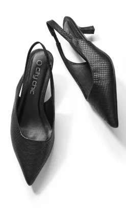 WIDE FIT Avani Slingback Heel - black