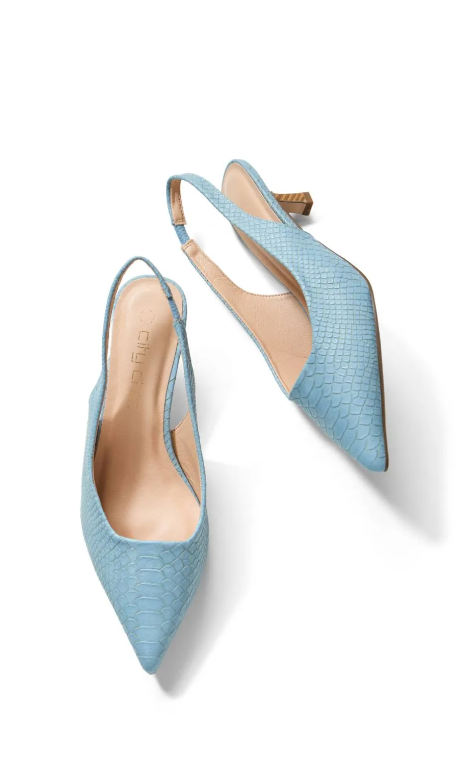WIDE FIT Avani Slingback Heel - soft blue