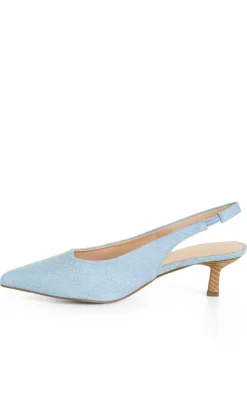 WIDE FIT Avani Slingback Heel - soft blue
