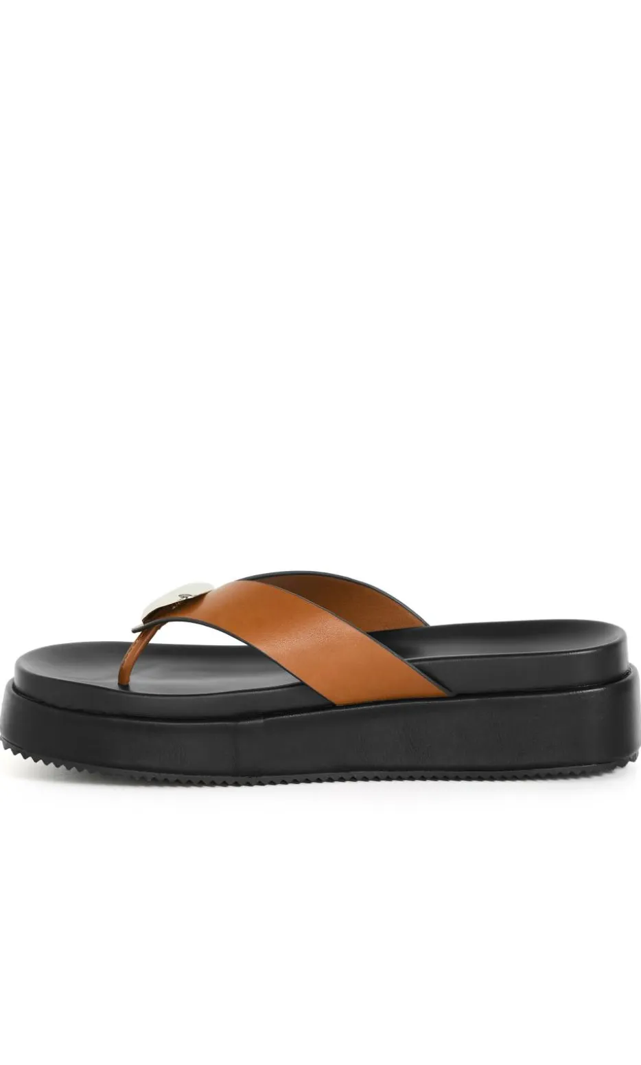 WIDE FIT Avery Platform Sandal - tan