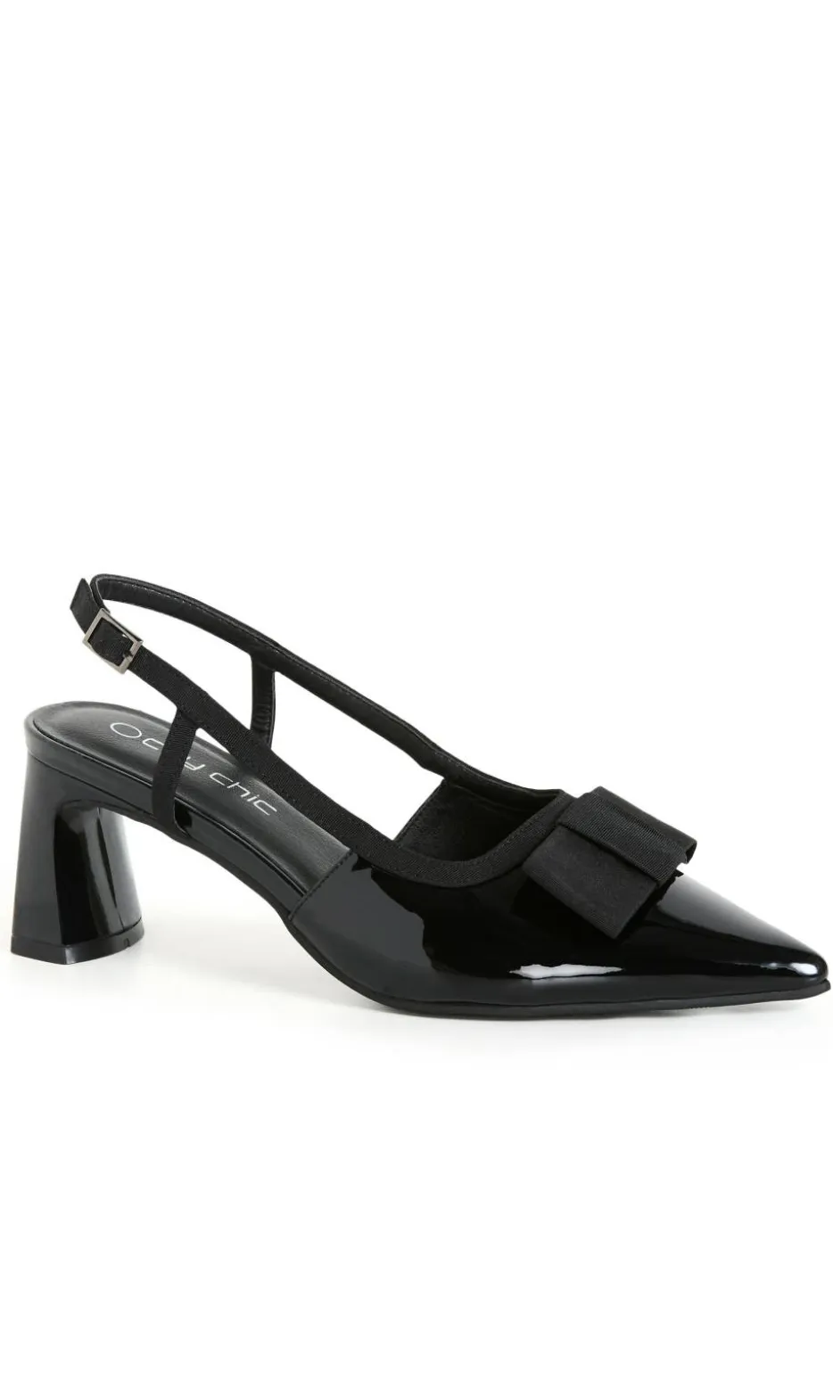 WIDE FIT Belle Bow Heel - black