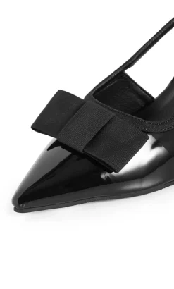 WIDE FIT Belle Bow Heel - black