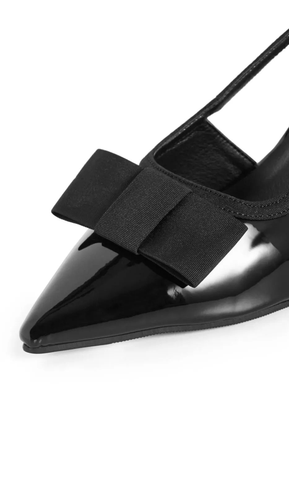 WIDE FIT Belle Bow Heel - black