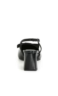 WIDE FIT Belle Bow Heel - black