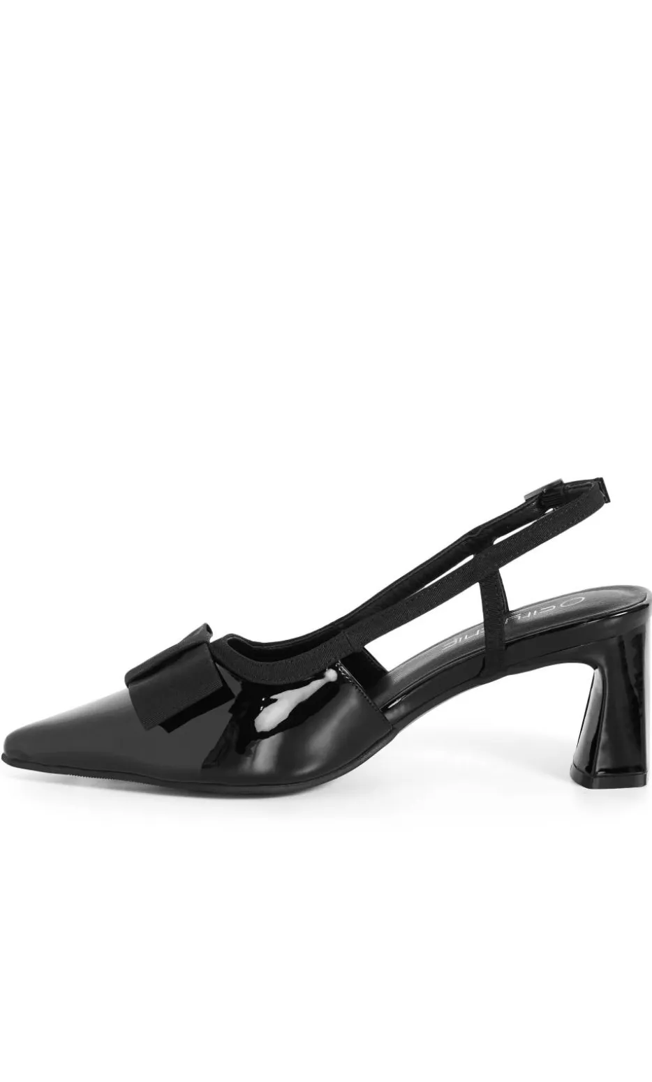 WIDE FIT Belle Bow Heel - black