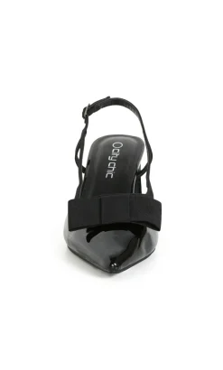 WIDE FIT Belle Bow Heel - black