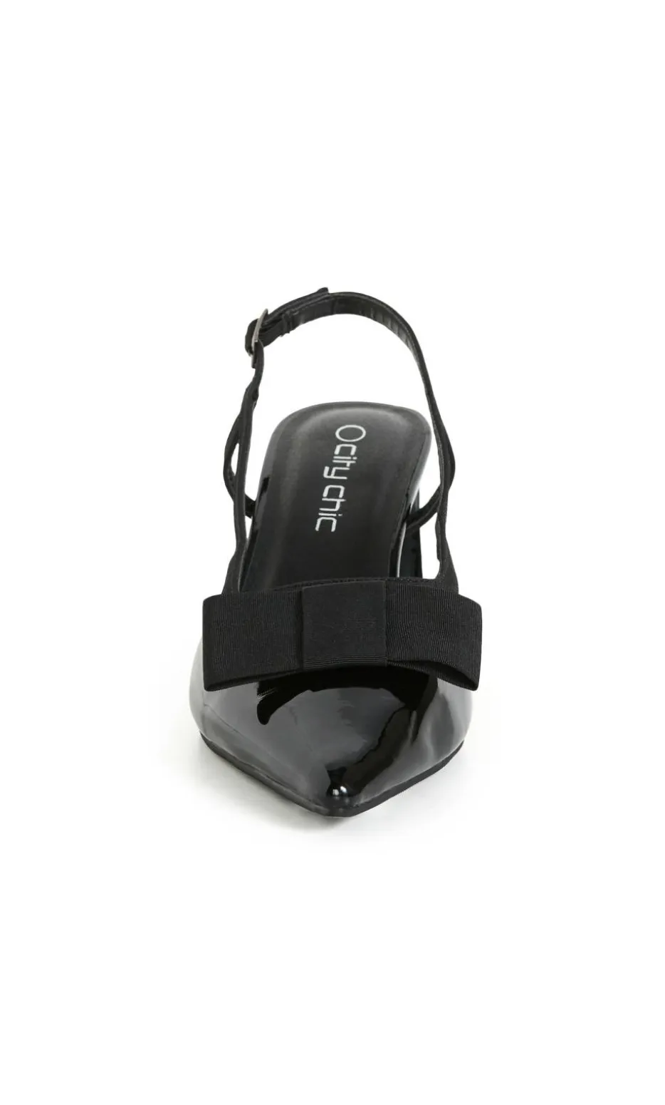 WIDE FIT Belle Bow Heel - black
