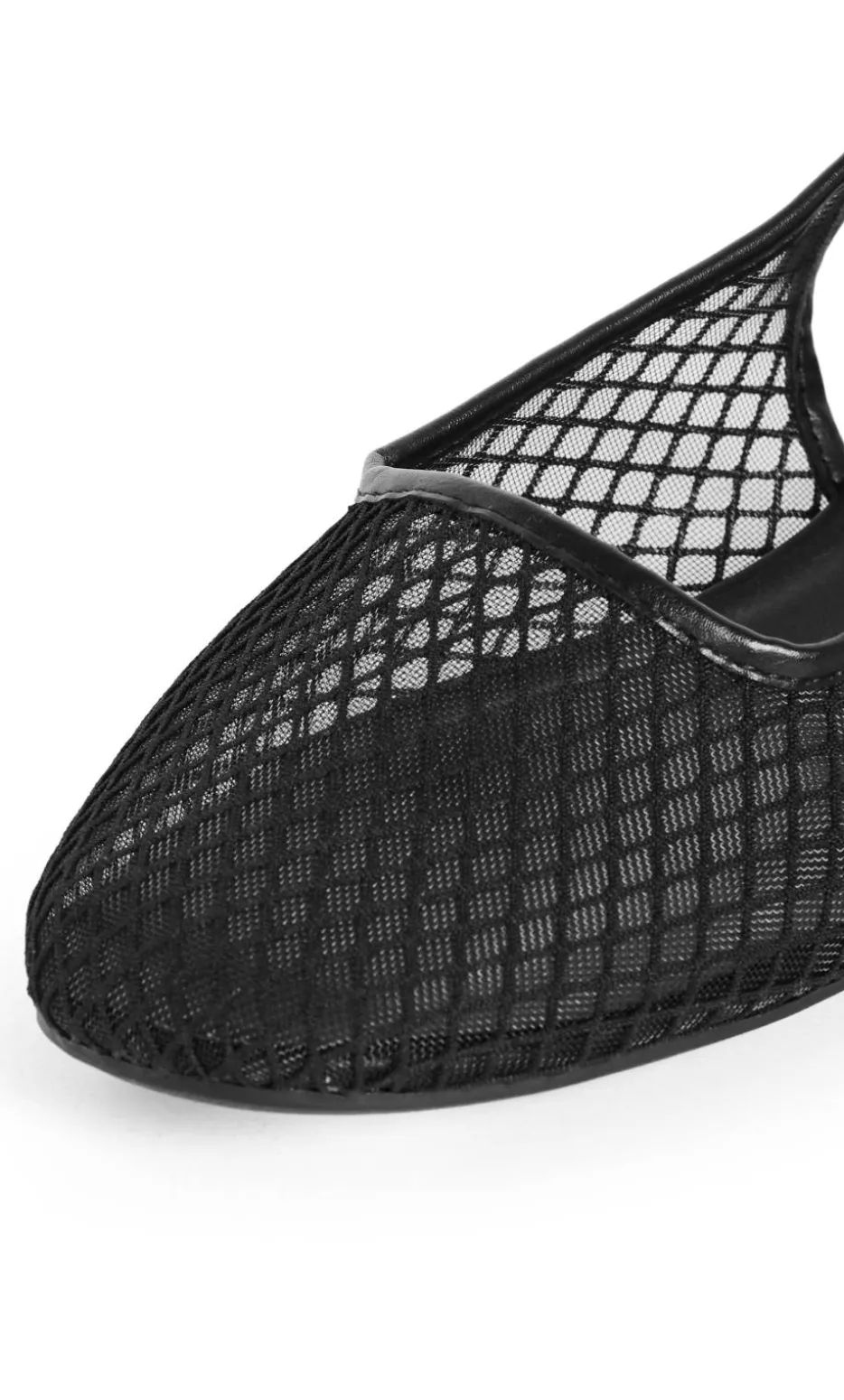 WIDE FIT Bianca Mesh Slingback Flat - black