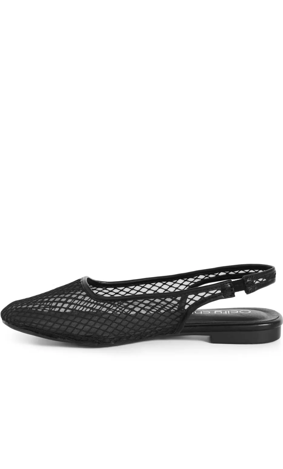 WIDE FIT Bianca Mesh Slingback Flat - black