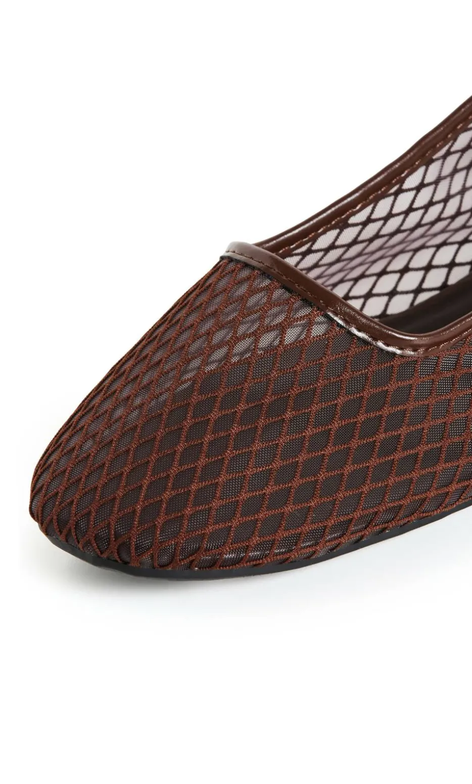 WIDE FIT Bianca Mesh Slingback Flat - espresso