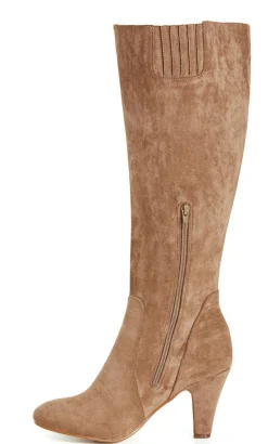 WIDE FIT Cassie Long Boot - taupe