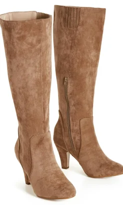 WIDE FIT Cassie Long Boot - taupe