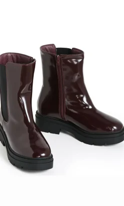 WIDE FIT Chelsea Ankle Boot - dark cherry