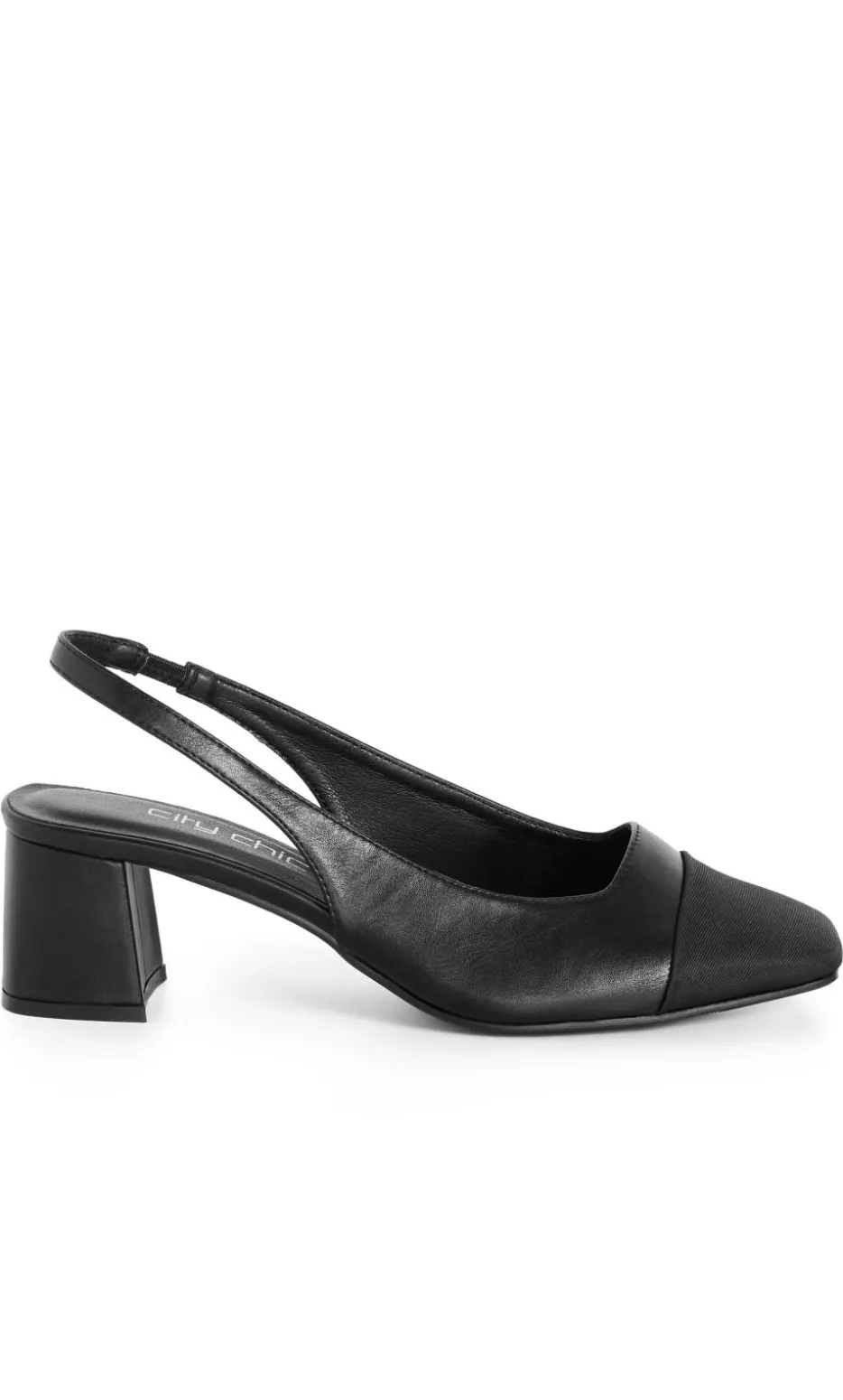 WIDE FIT Chelsea Slingback Heel - black