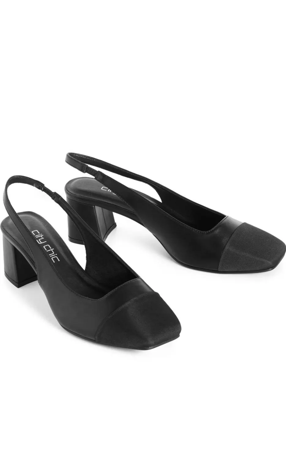 WIDE FIT Chelsea Slingback Heel - black