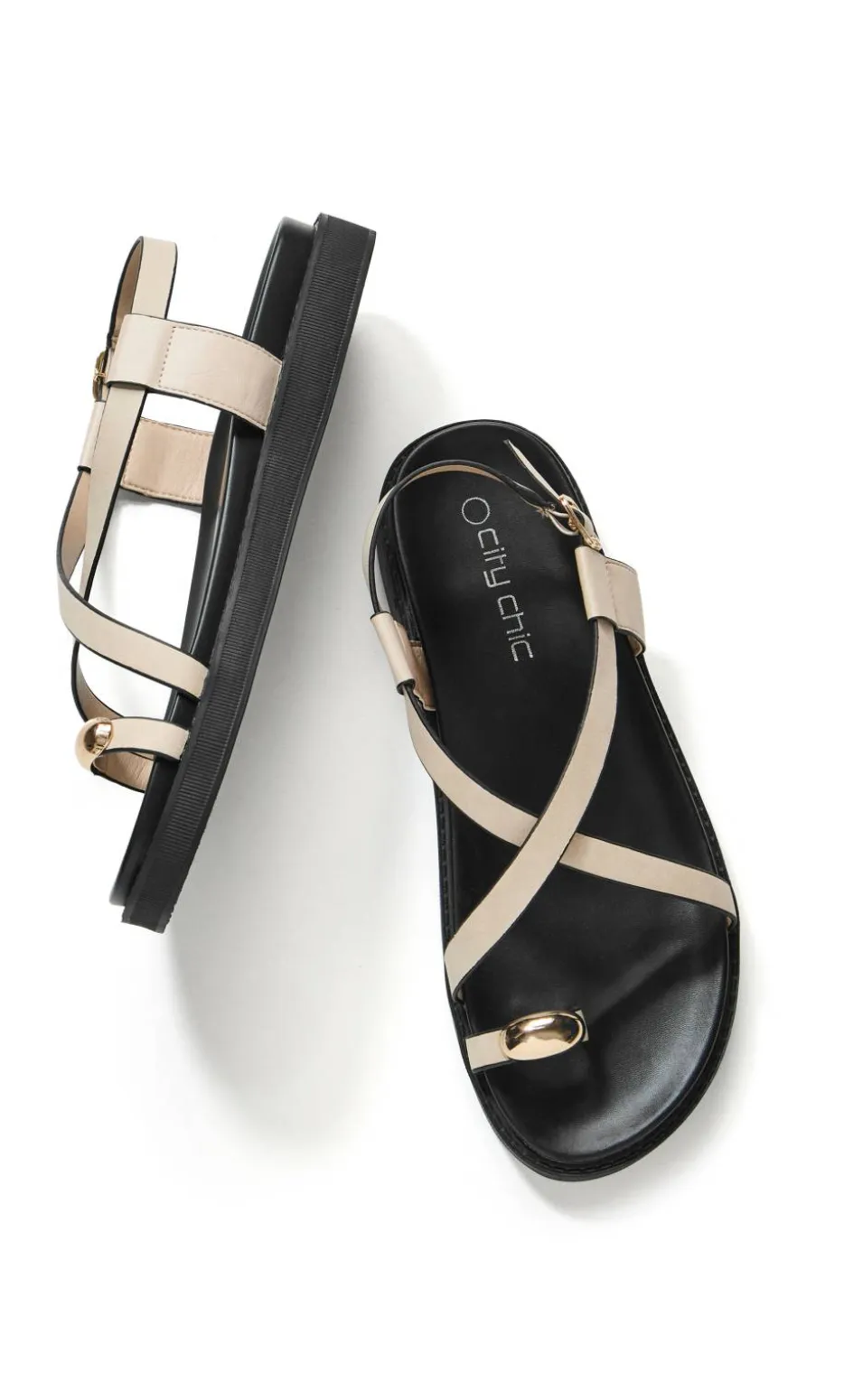 WIDE FIT Chloe Sandal - stone