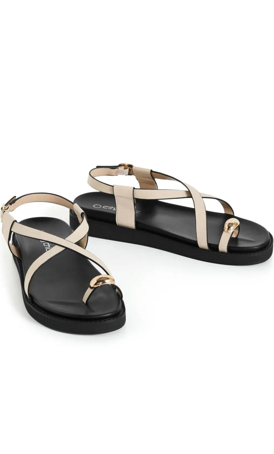 WIDE FIT Chloe Sandal - stone