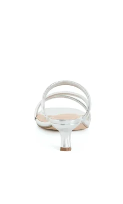 WIDE FIT Dana Kitten Heel - silver