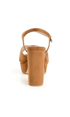 WIDE FIT Demi Platform Heel - caramel