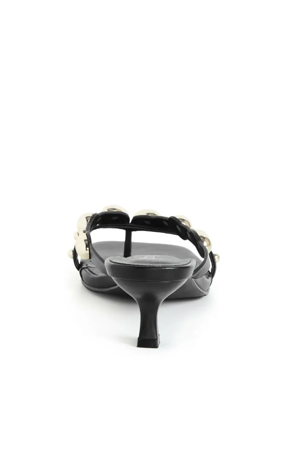 WIDE FIT Elara Stud Kitten Heel - black