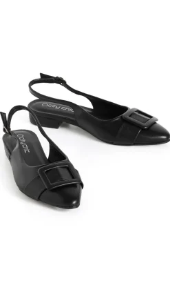 WIDE FIT Elise Slingback Flat - black